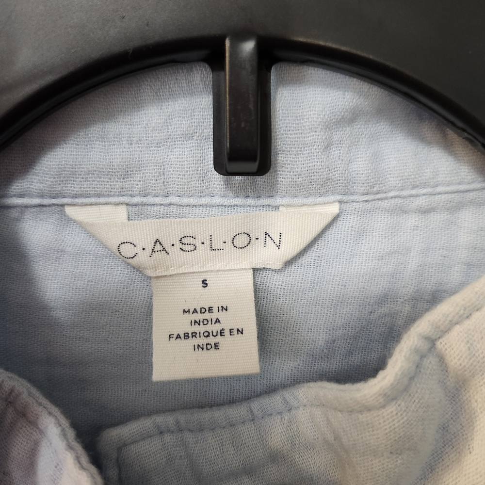 Caslon Zip Up Cotton Utility Jacket Blue Skyway. Sz S - Picture 7 of 11